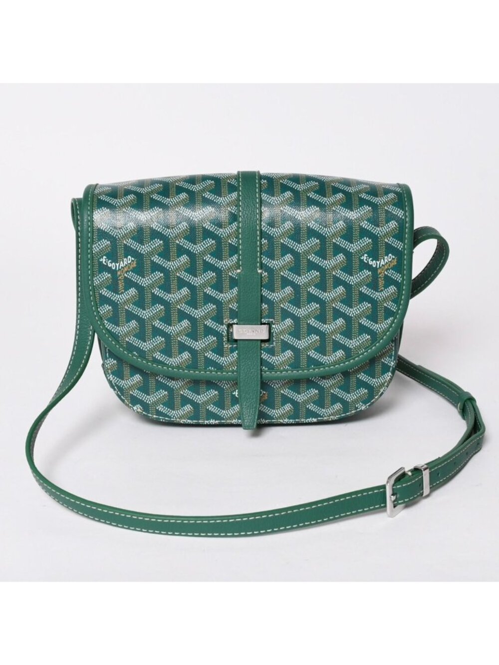 Goyard Cup Vert PM Shoulder Bag Green Silver